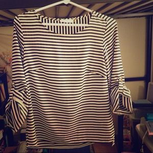 B&W striped Calvin Klein blouse